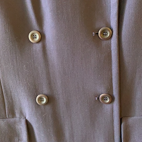 Eggplant purple pants suit wool crepe fully lined - Picture 6 of 12